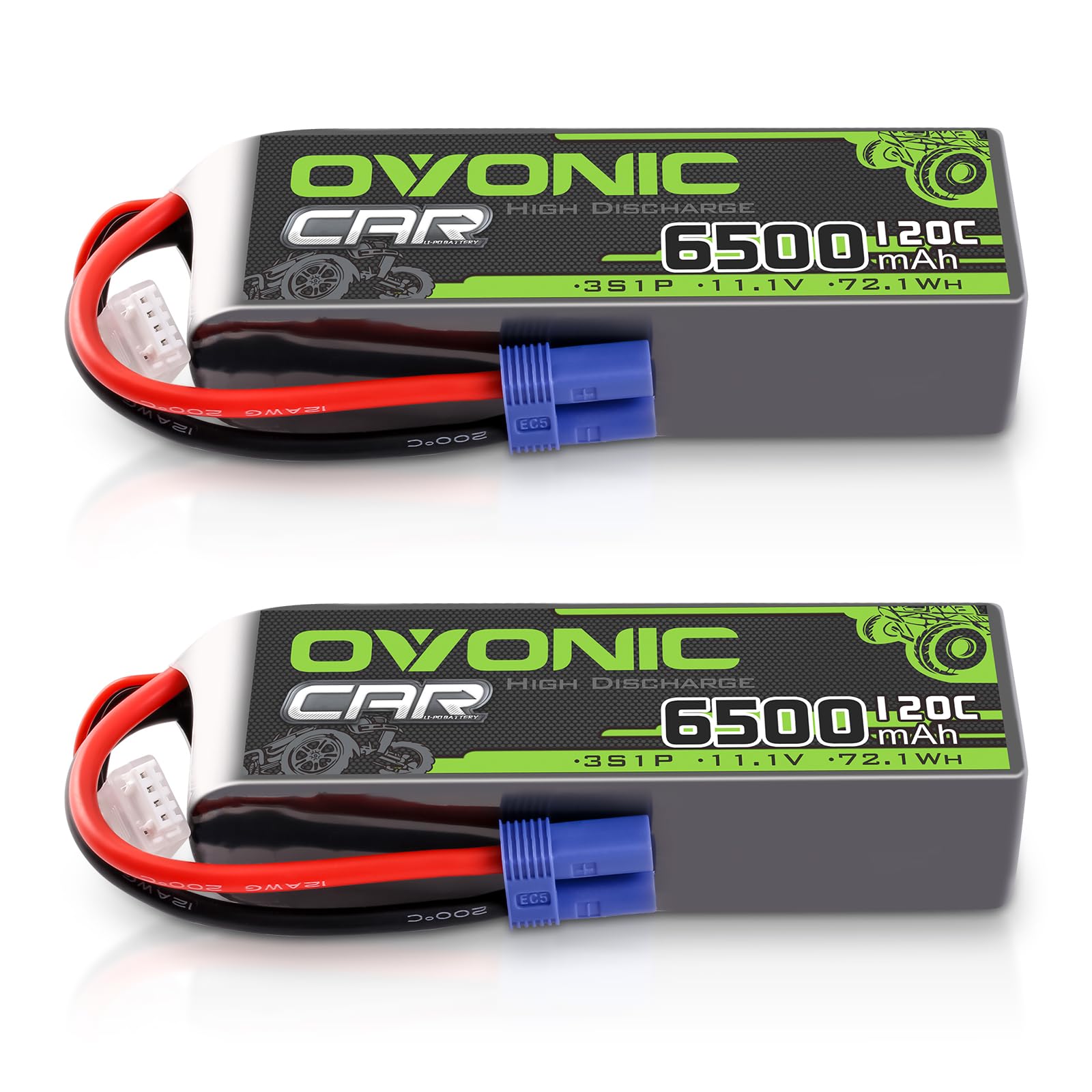 Ovonic Batteria Lipo 3S 11.1V 6500mAh 120C con EC5