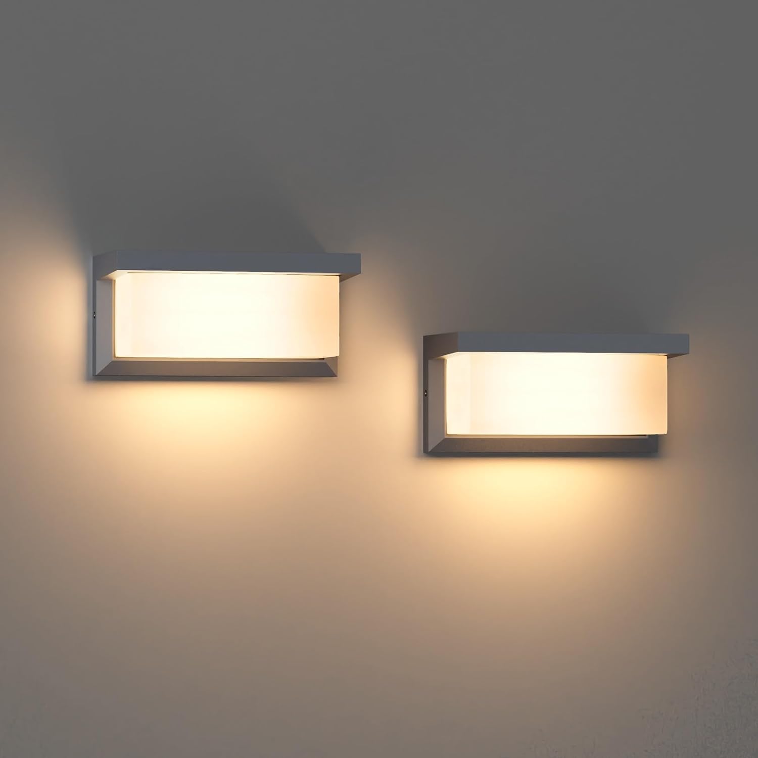 Klighten 2 Lampade da Parete per Esterni E27, Antracite - immagine 1
