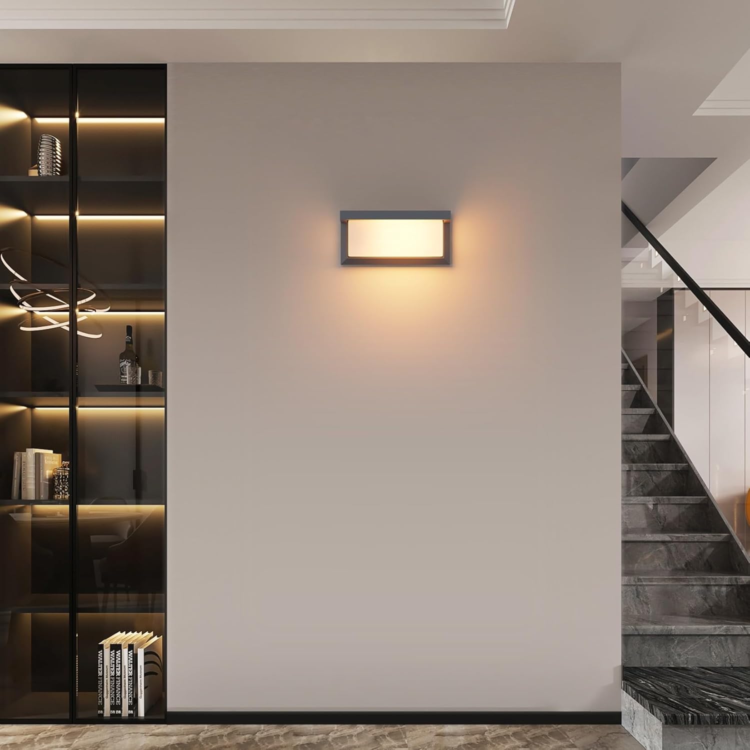 Klighten 2 Lampade da Parete per Esterni E27, Antracite - immagine 3