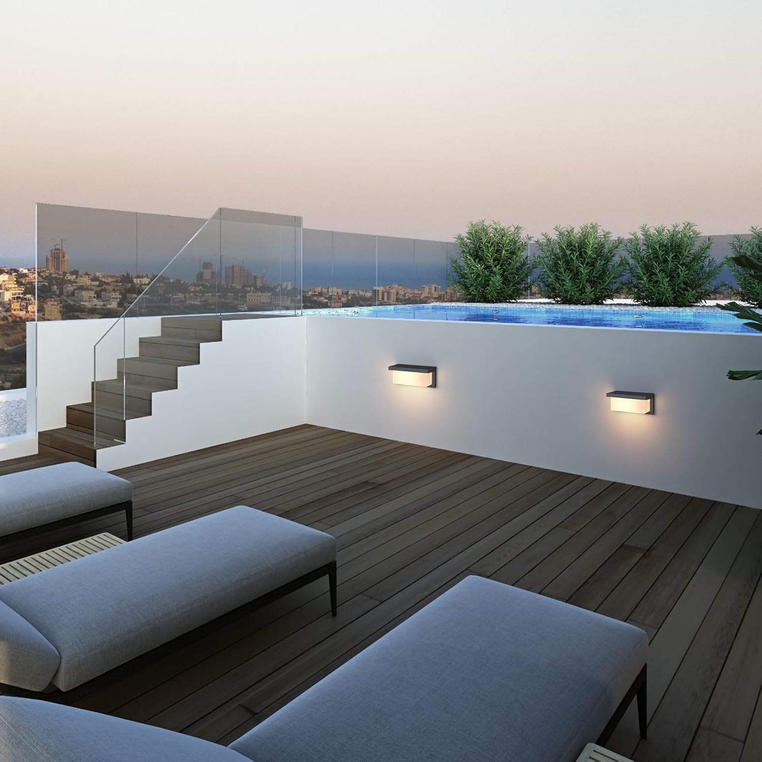 Klighten 2 Lampade da Parete per Esterni E27, Antracite - immagine 4