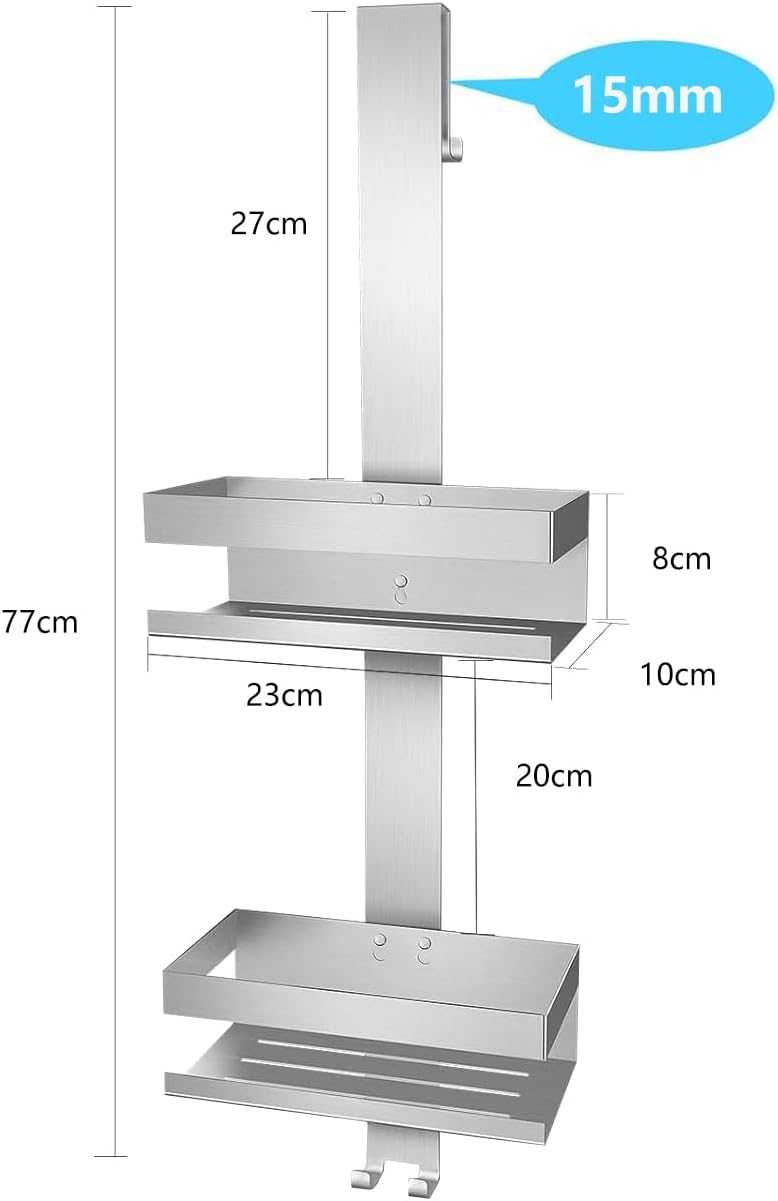 Leermine Mensola Doccia da Appendere Doppio Strato - immagine 2