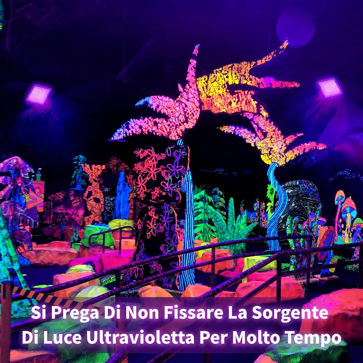 GGTU 100W Luce Nera UV IP66 Impermeabile (2 pezzi) - immagine 2