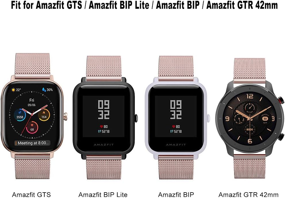 Cinturino per Amazfit GTS in Acciaio Inossidabile 20mm - immagine 2