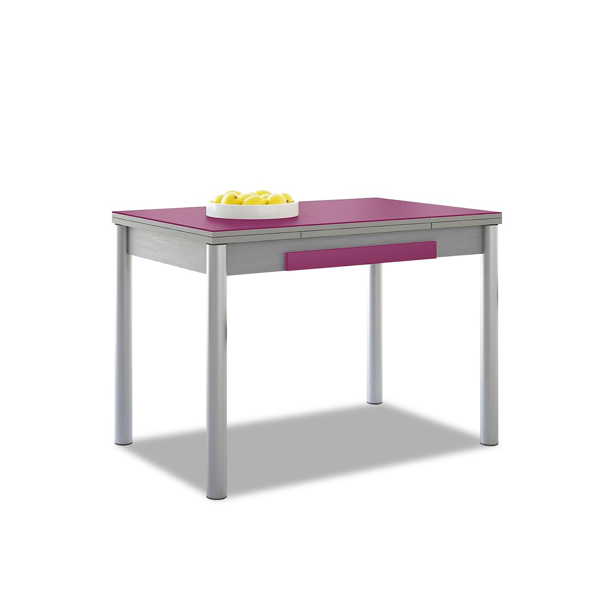 ASTIMESA M.108 100X60 2 Ali C/CASSETTO P/TONDO BIANCO T-VETRO BIANCO