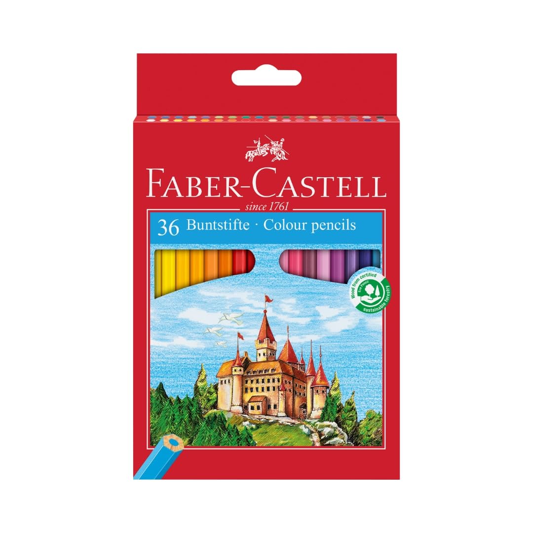 Faber-castell Hexagonal-Buntstifte ECO, 36er Kartonetui