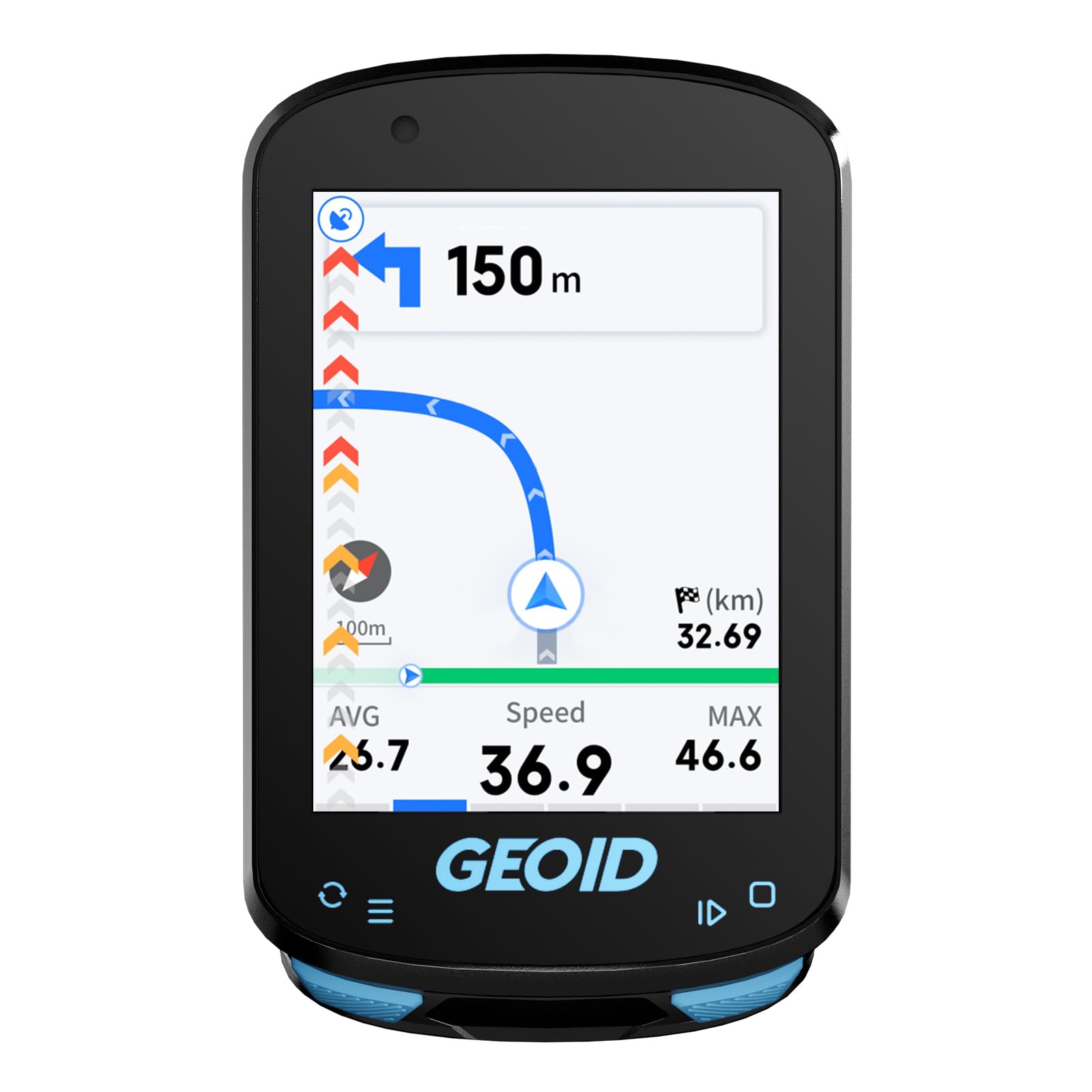 Geoid CC600 Ciclocomputer Bici GPS 2,4" Colori