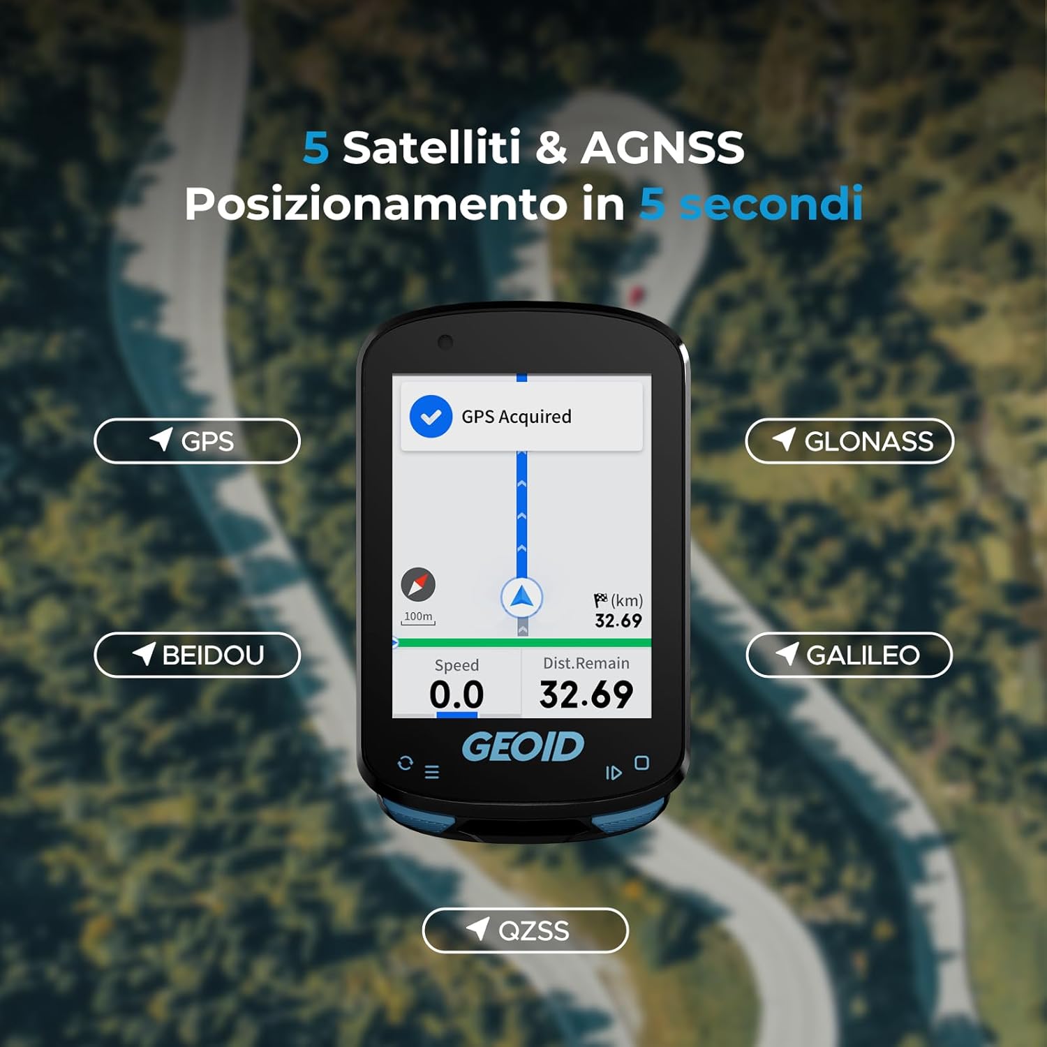 Geoid CC600 Ciclocomputer Bici GPS 2,4" Colori - immagine 5