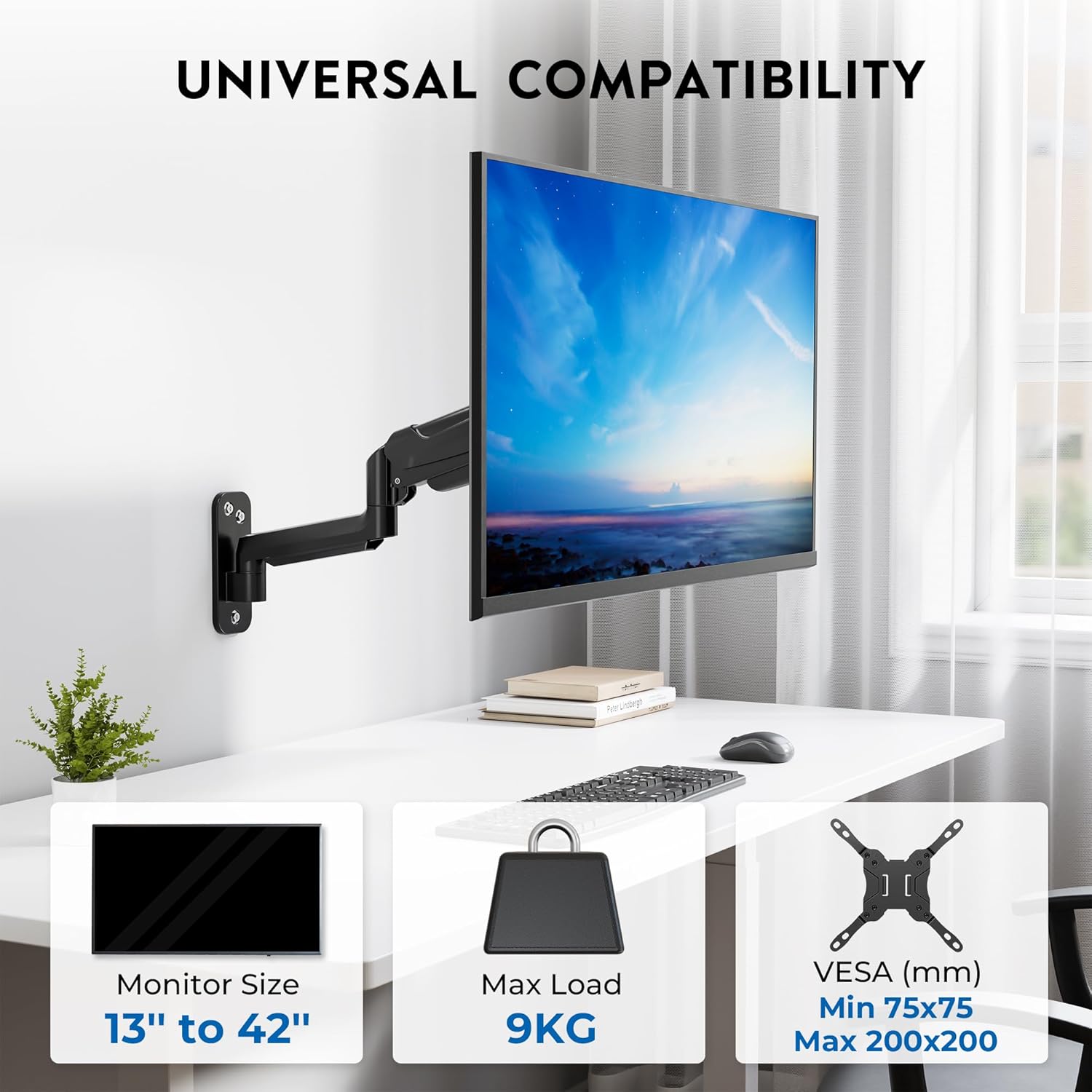 Bontec Supporto Monitor Muro 13-42 Pollici - immagine 2