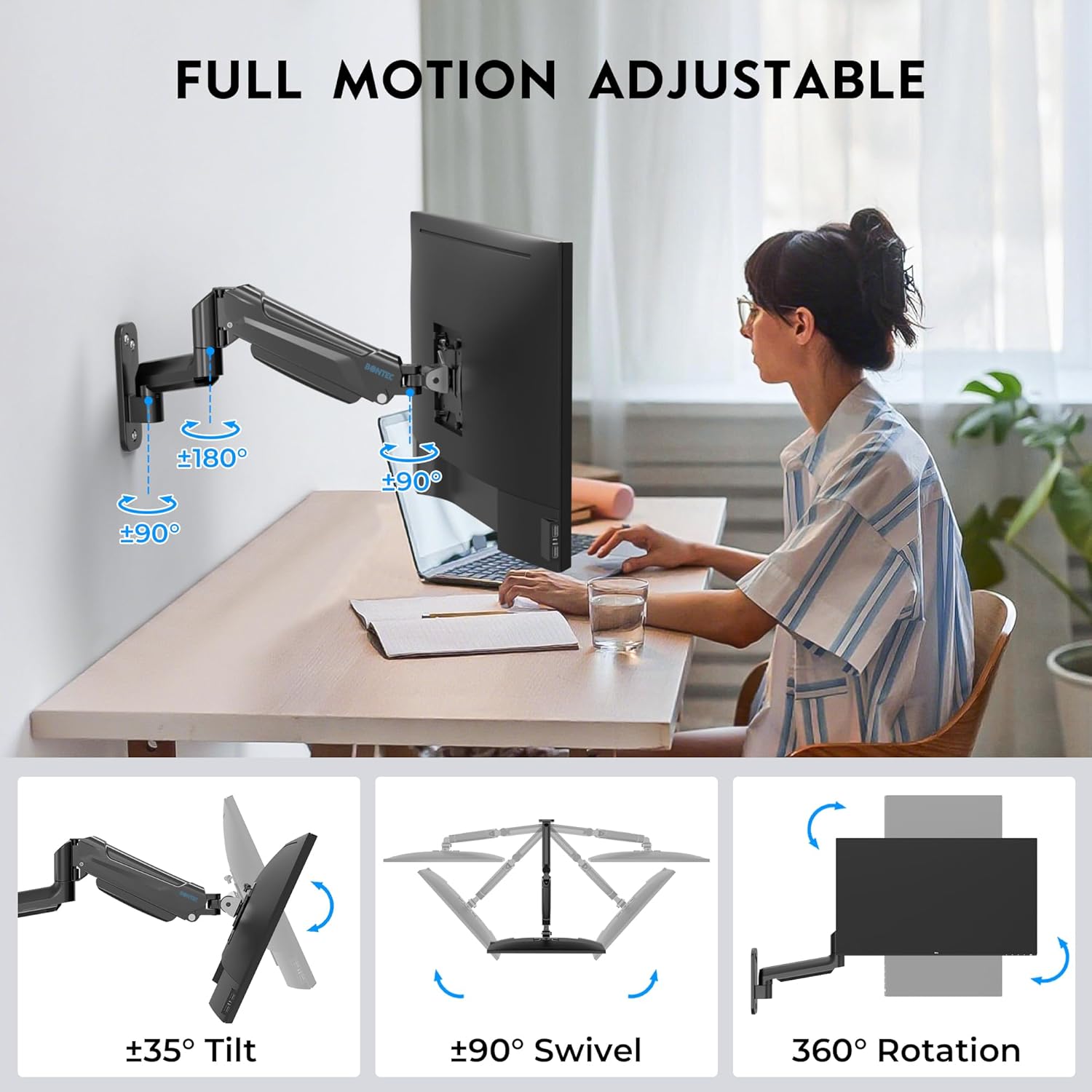 Bontec Supporto Monitor Muro 13-42 Pollici - immagine 5