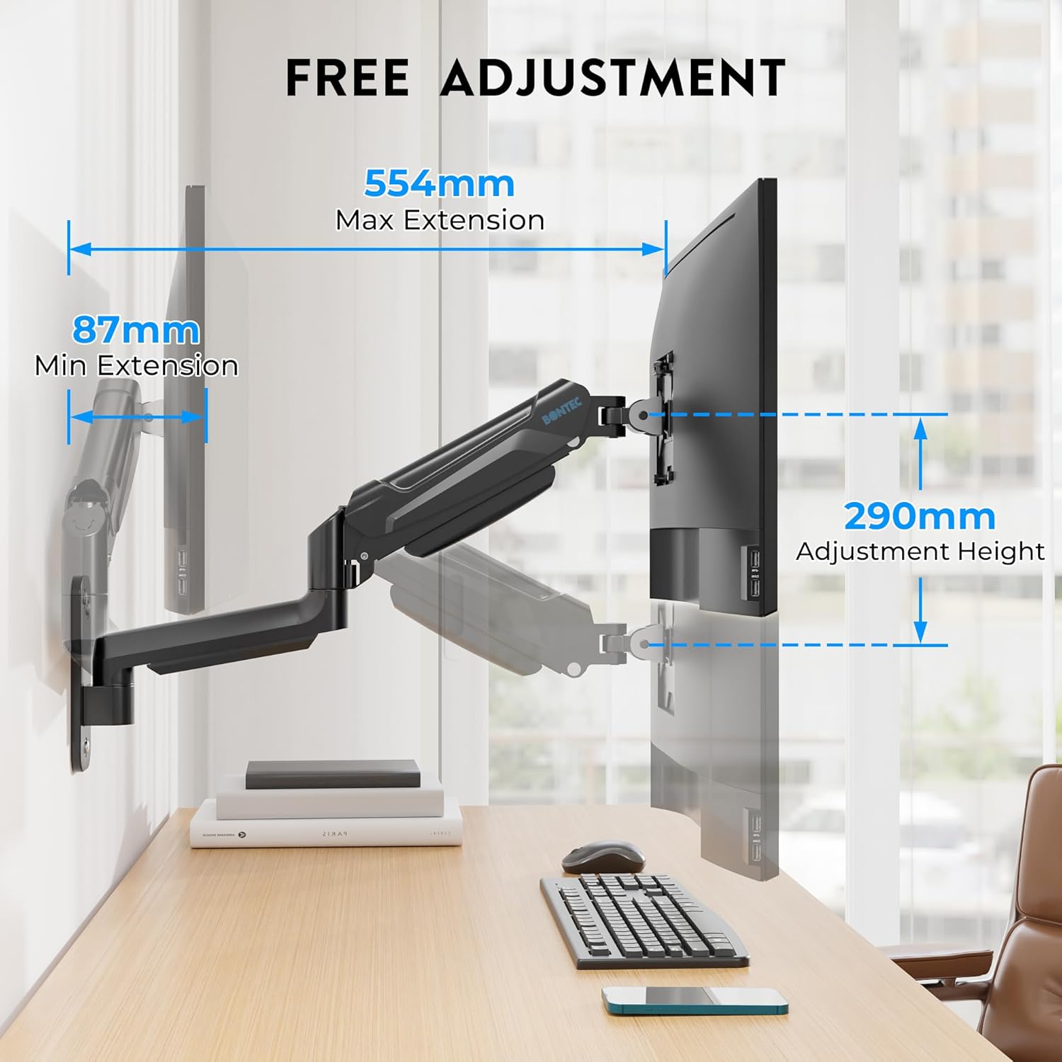 Bontec Supporto Monitor Muro 13-42 Pollici - immagine 6