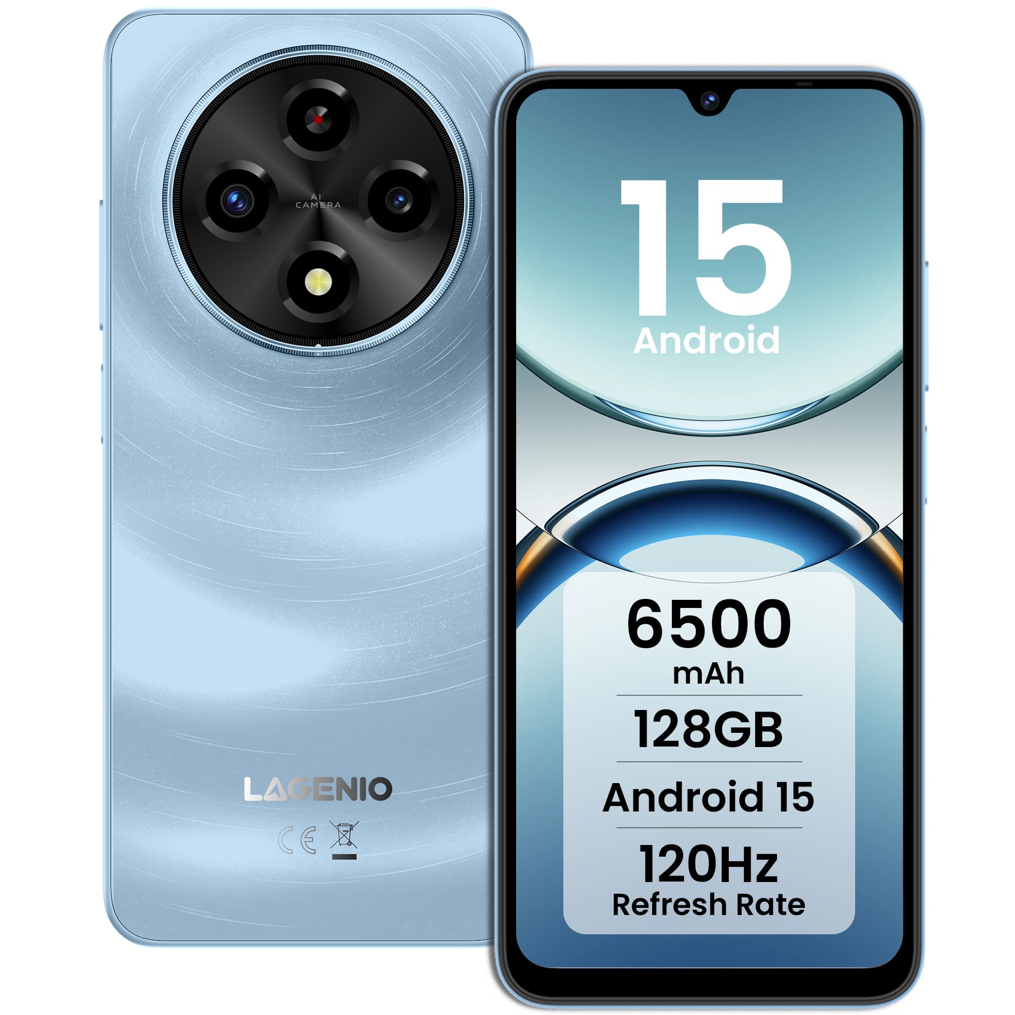 Lagenio A12 - Telefono Cellulare Android 15, 6.9" HD+