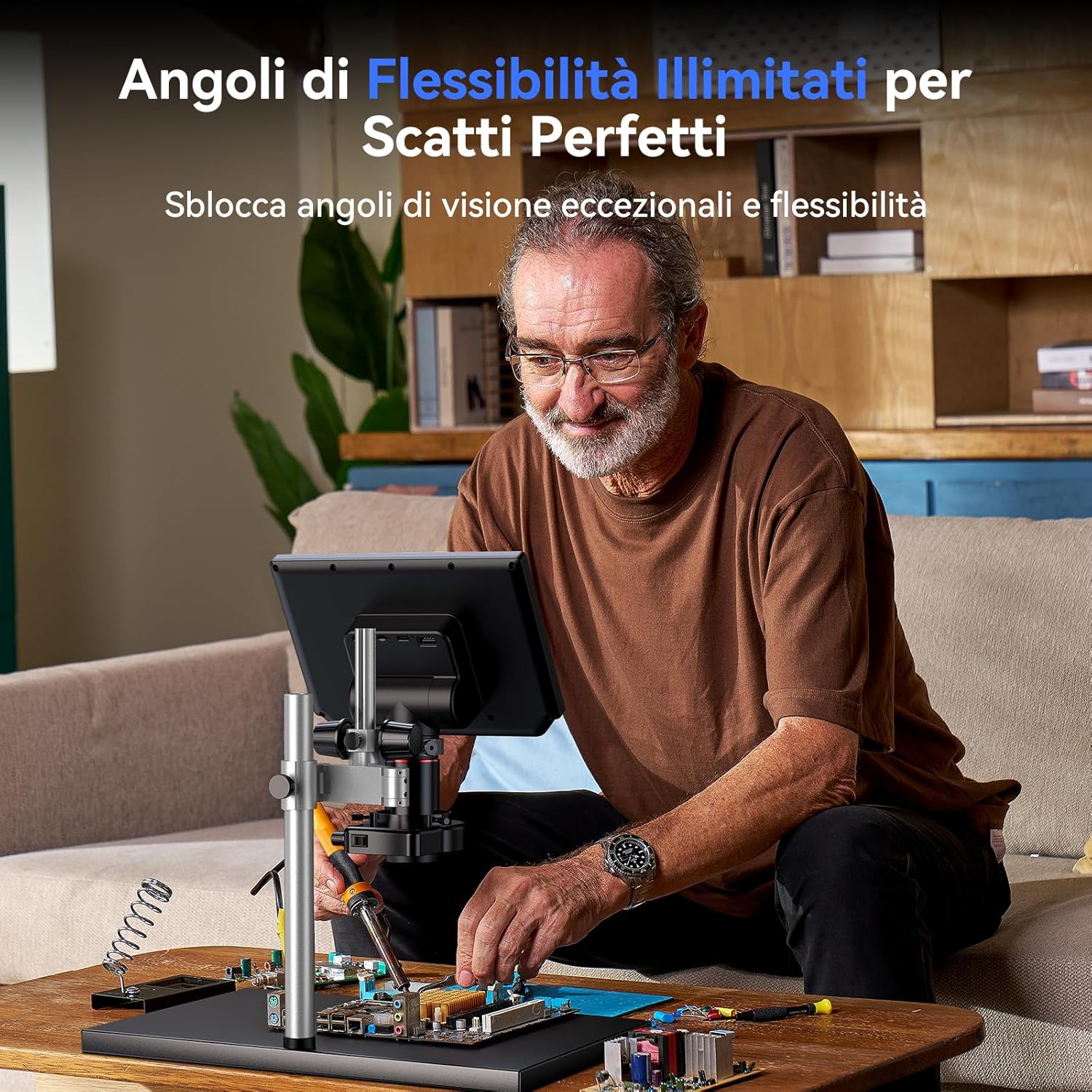 Tomlov TM4K-AF Max Microscopio Digitale Autofocus 4K 2000X - immagine 5