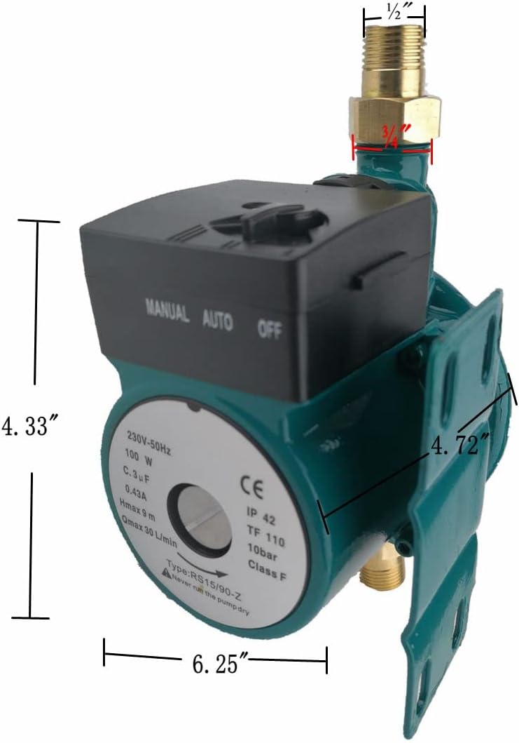 Zyiy Pompa Booster Automatica Acqua Calda 100W - immagine 4