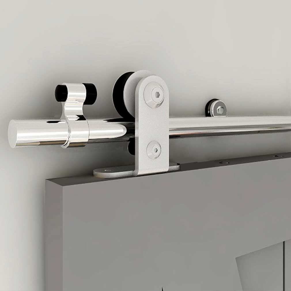 Binario per Porta Scorrevole Inox Doppia 275cm Nera