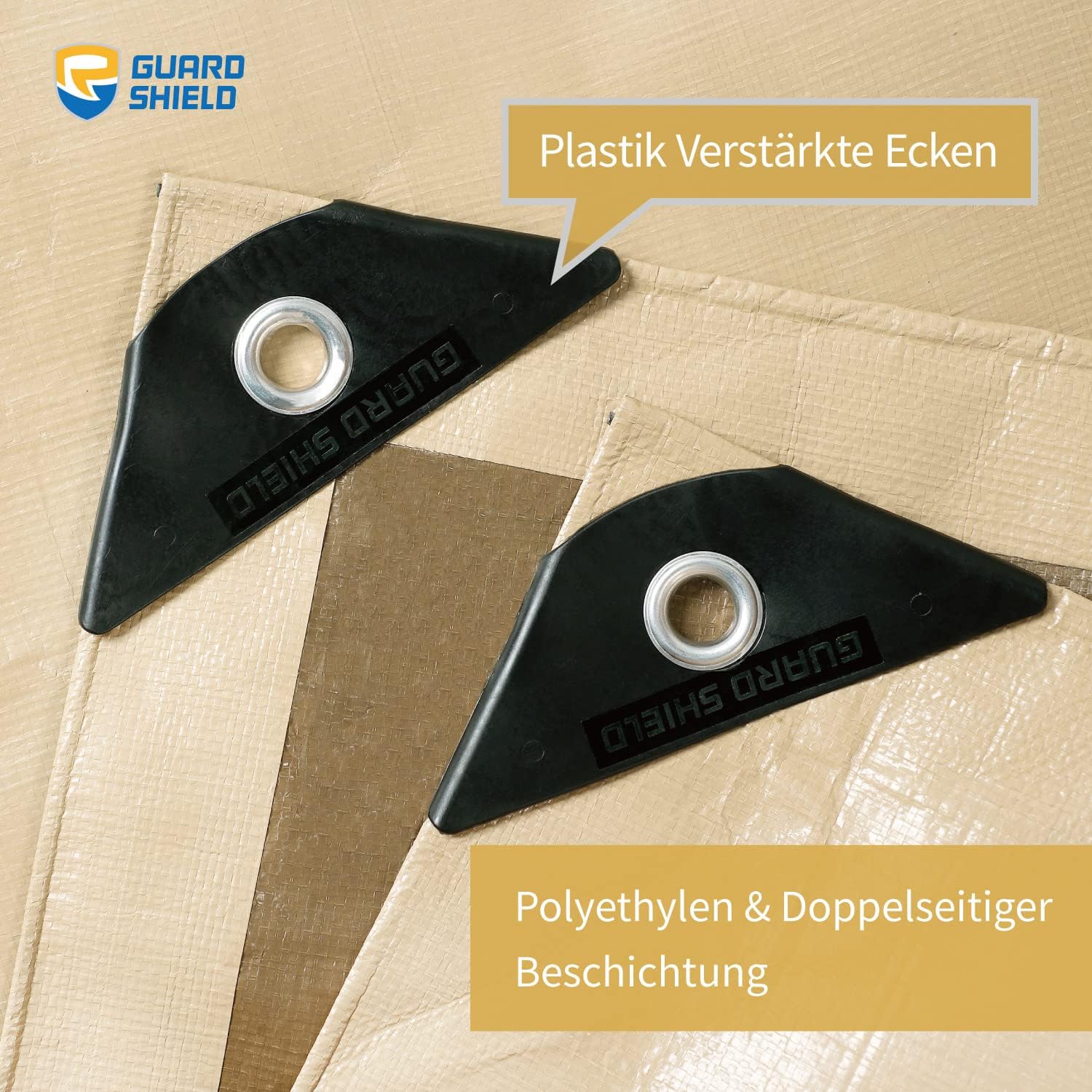 Guard Shield Telone di Copertura 4x5m 160g/㎡, Beige/Cachi - immagine 2