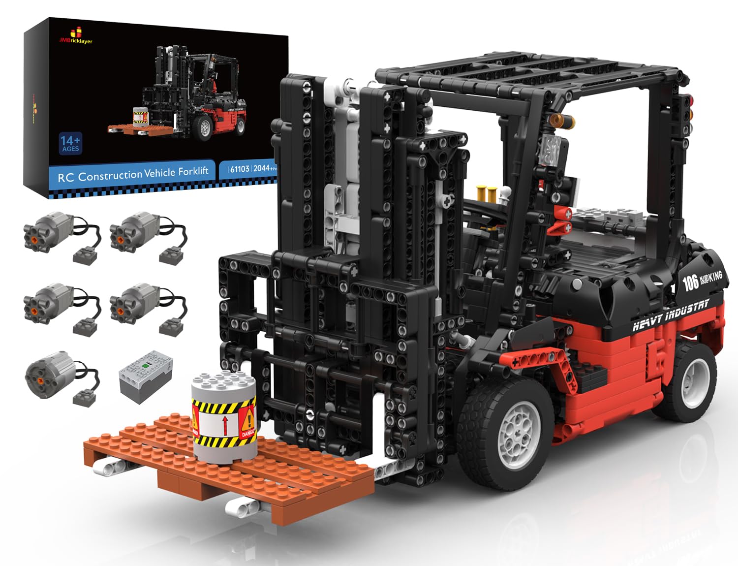 Jmbricklayer Kit Blocchi Costruzione Carrello Elevatore RC 1:10