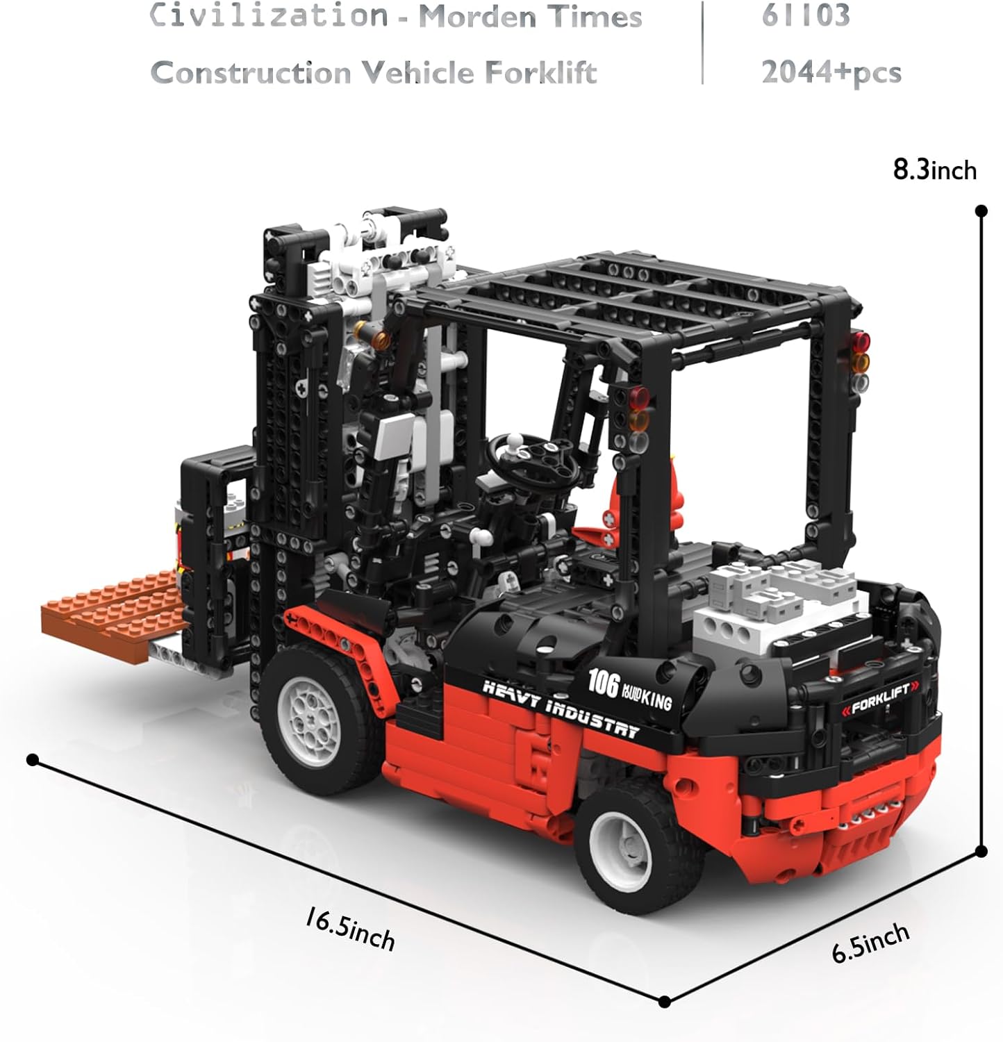 Jmbricklayer Kit Blocchi Costruzione Carrello Elevatore RC 1:10 - immagine 2