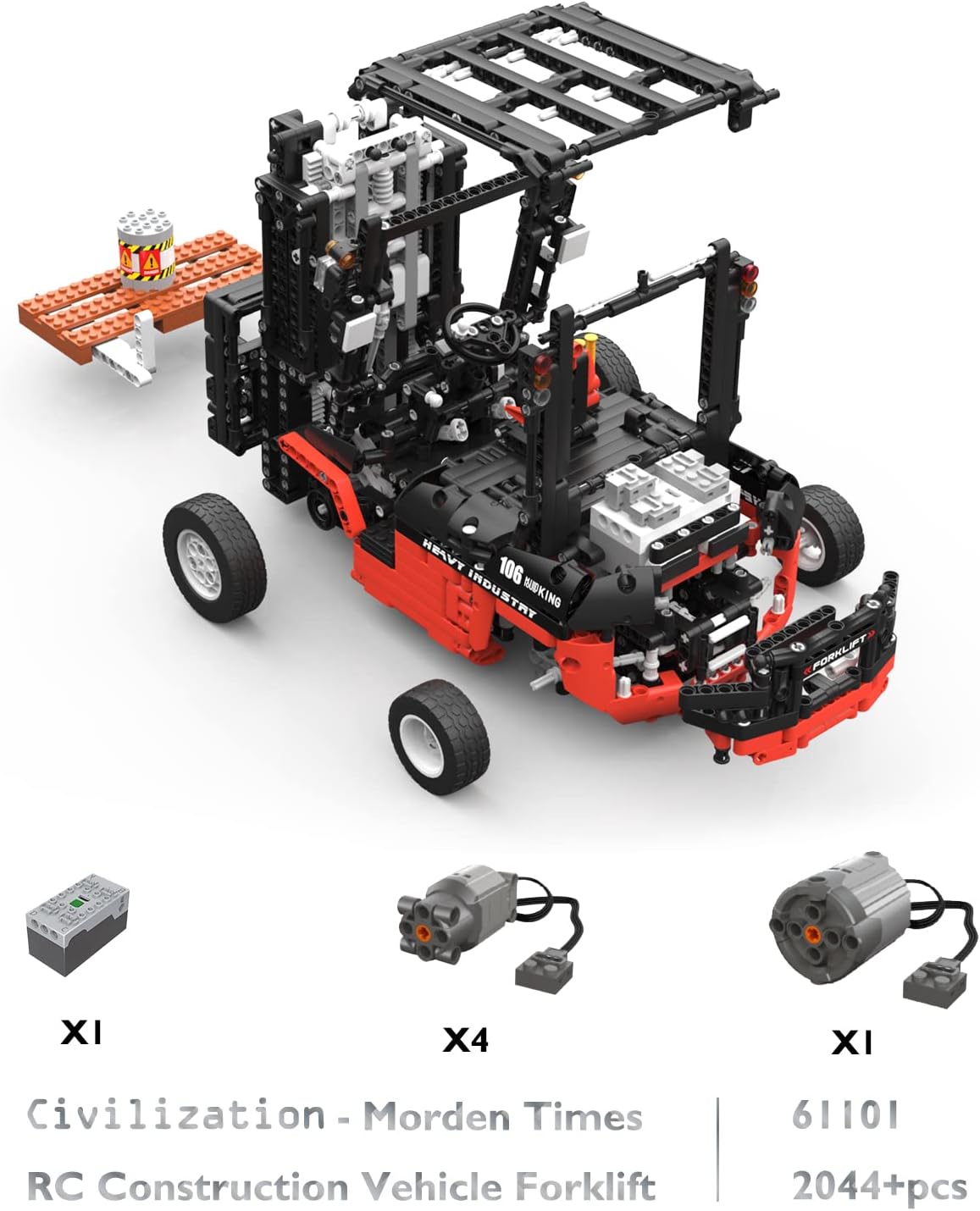 Jmbricklayer Kit Blocchi Costruzione Carrello Elevatore RC 1:10 - immagine 5