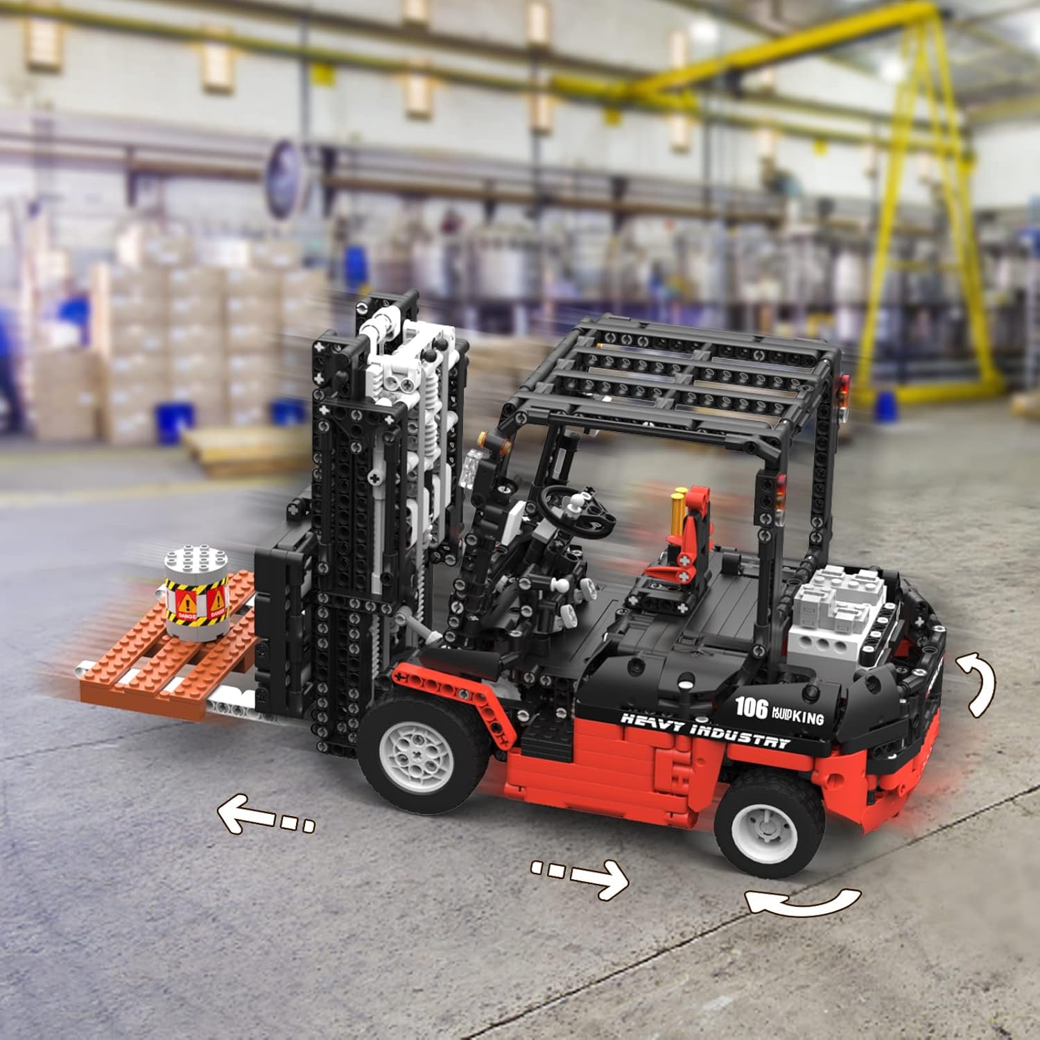 Jmbricklayer Kit Blocchi Costruzione Carrello Elevatore RC 1:10 - immagine 6