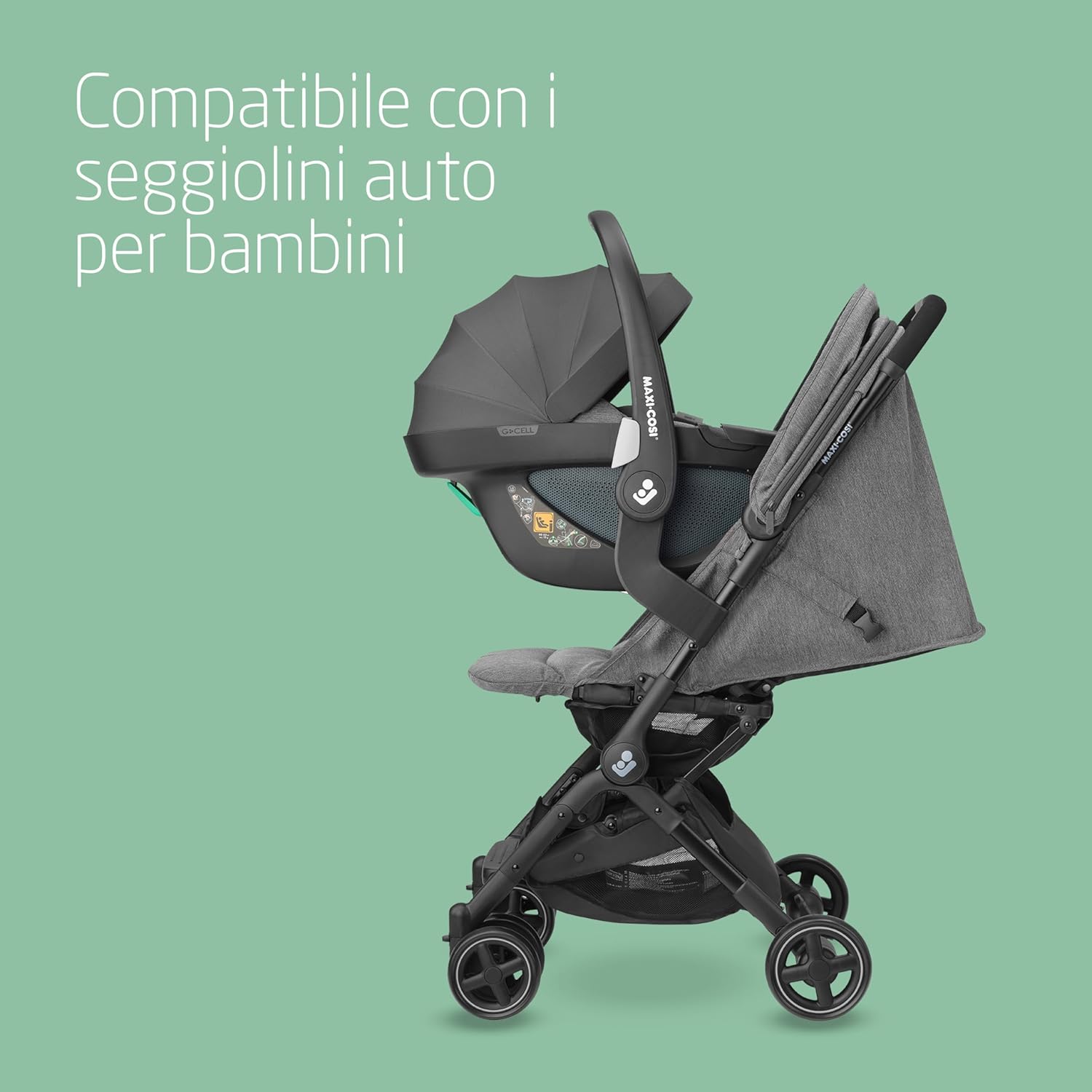 Maxi-cosi Lara2 Passeggino Leggero da Viaggio, Select Grey - immagine 7