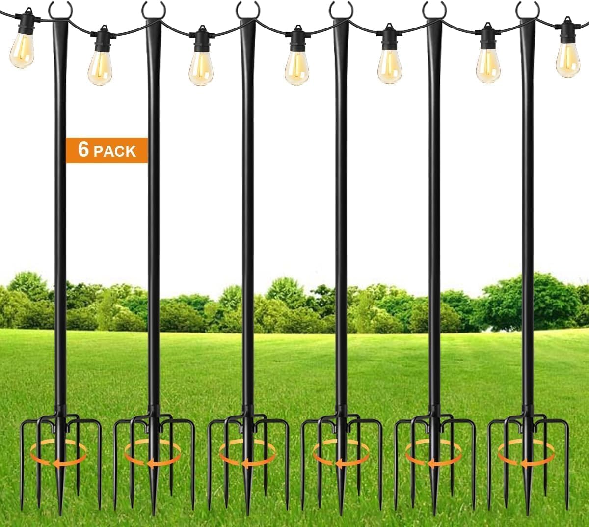 Perizoma Light Pole - Palo per Luci da Esterno 9,8 FT (6 pz)