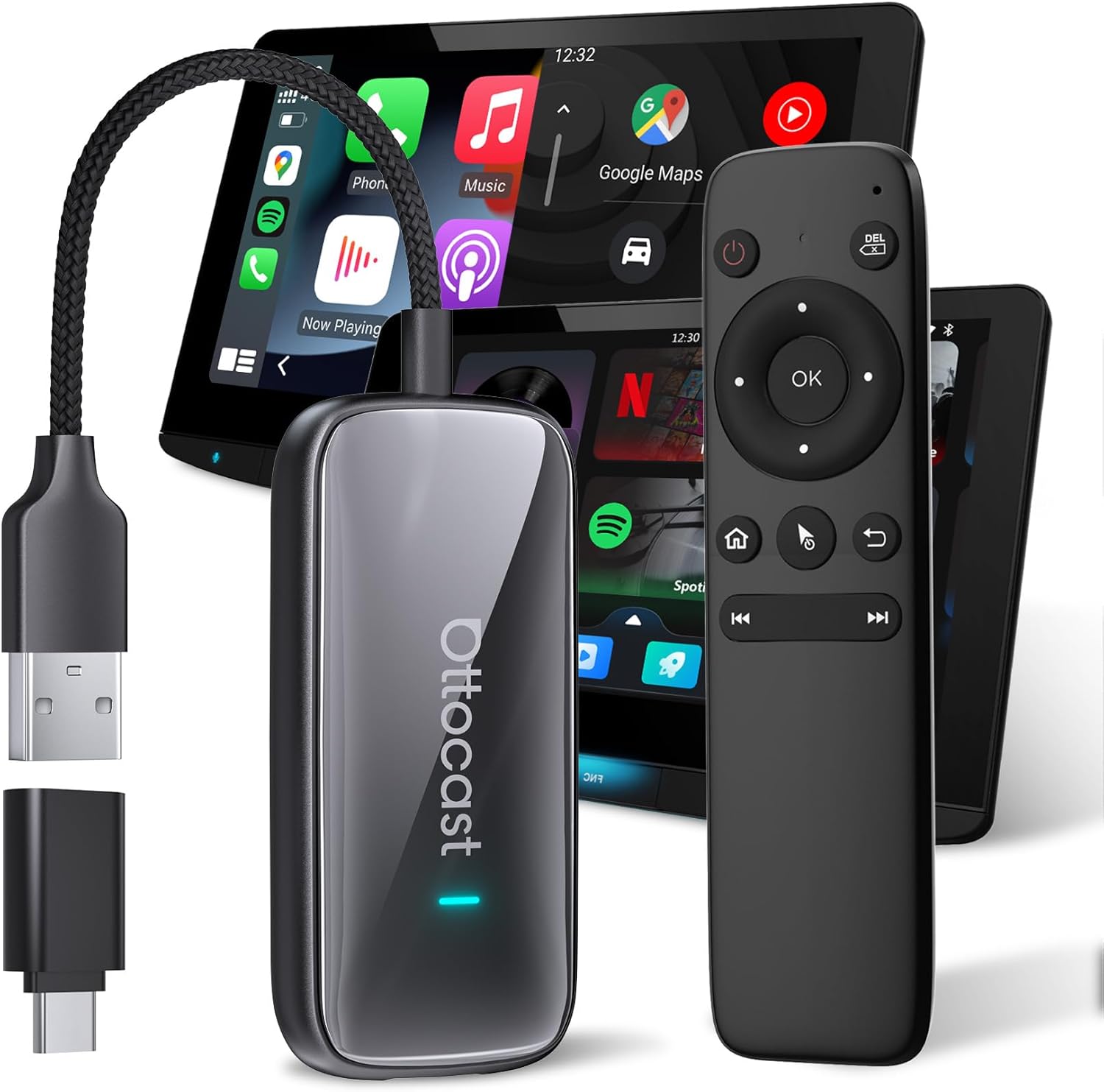 Ottocast Play2video Ultra - Adattatore CarPlay & Android Auto - immagine 1