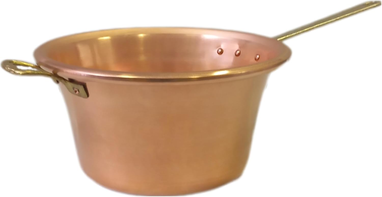 Paiolo in Rame per Polenta Manico in Ottone Diametro 26cm - immagine 2