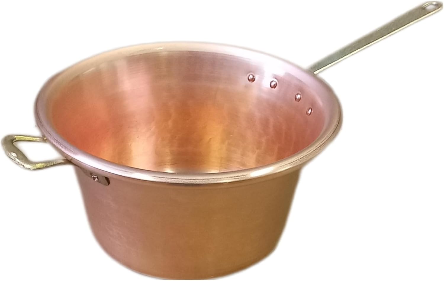 Paiolo in Rame per Polenta Manico in Ottone Diametro 26cm - immagine 3