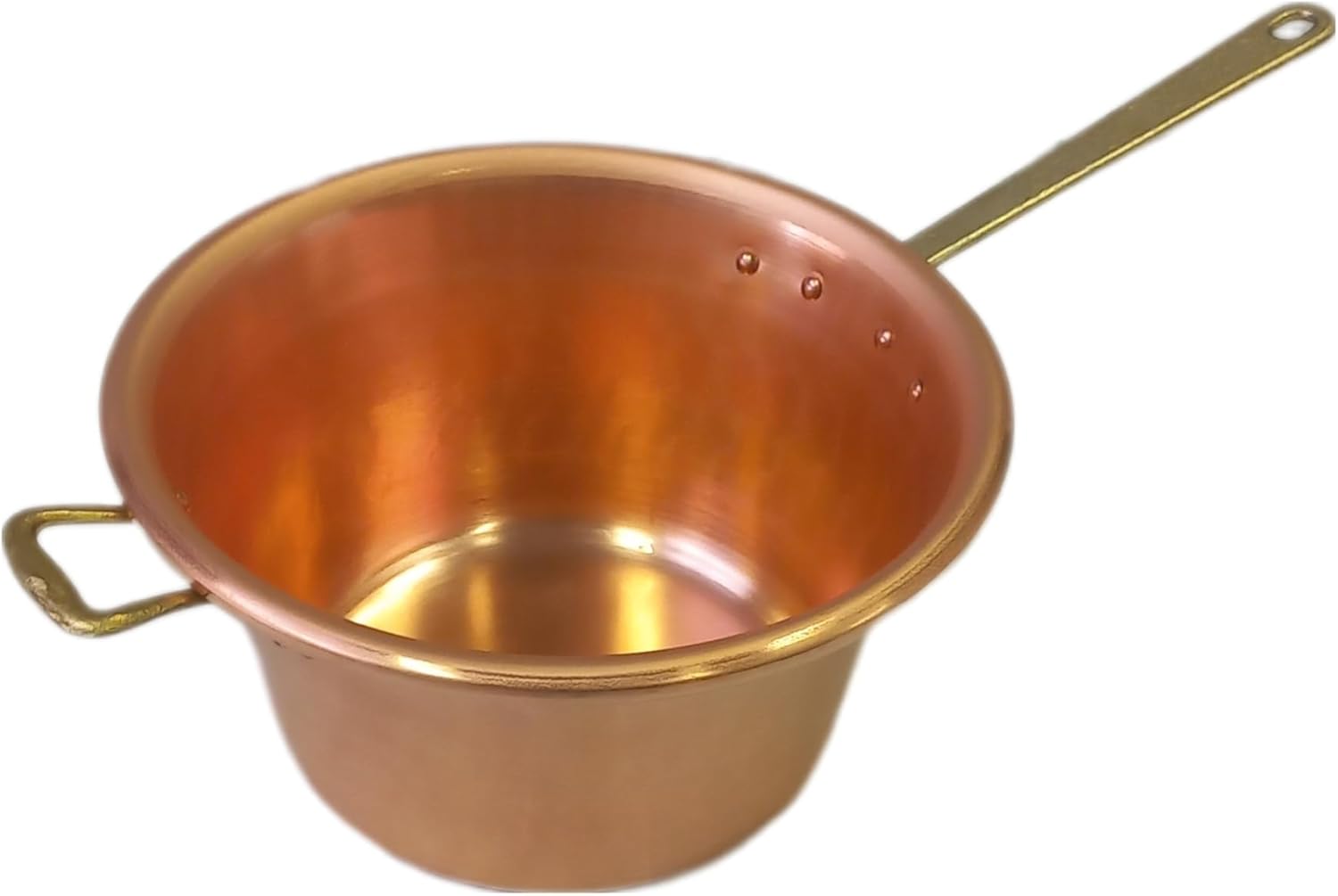 Paiolo in Rame per Polenta Manico in Ottone Diametro 26cm - immagine 4