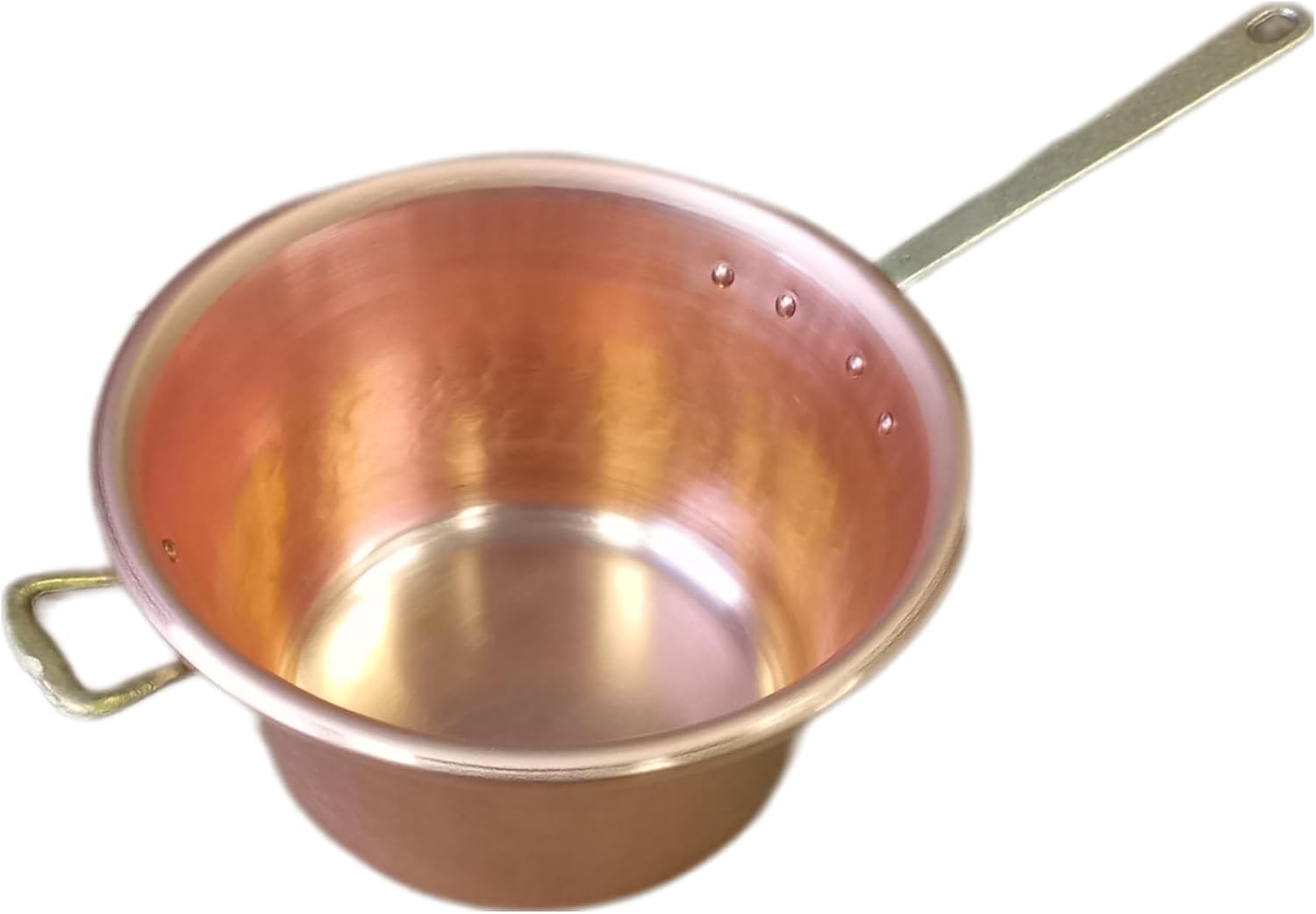 Paiolo in Rame per Polenta Manico in Ottone Diametro 26cm - immagine 5
