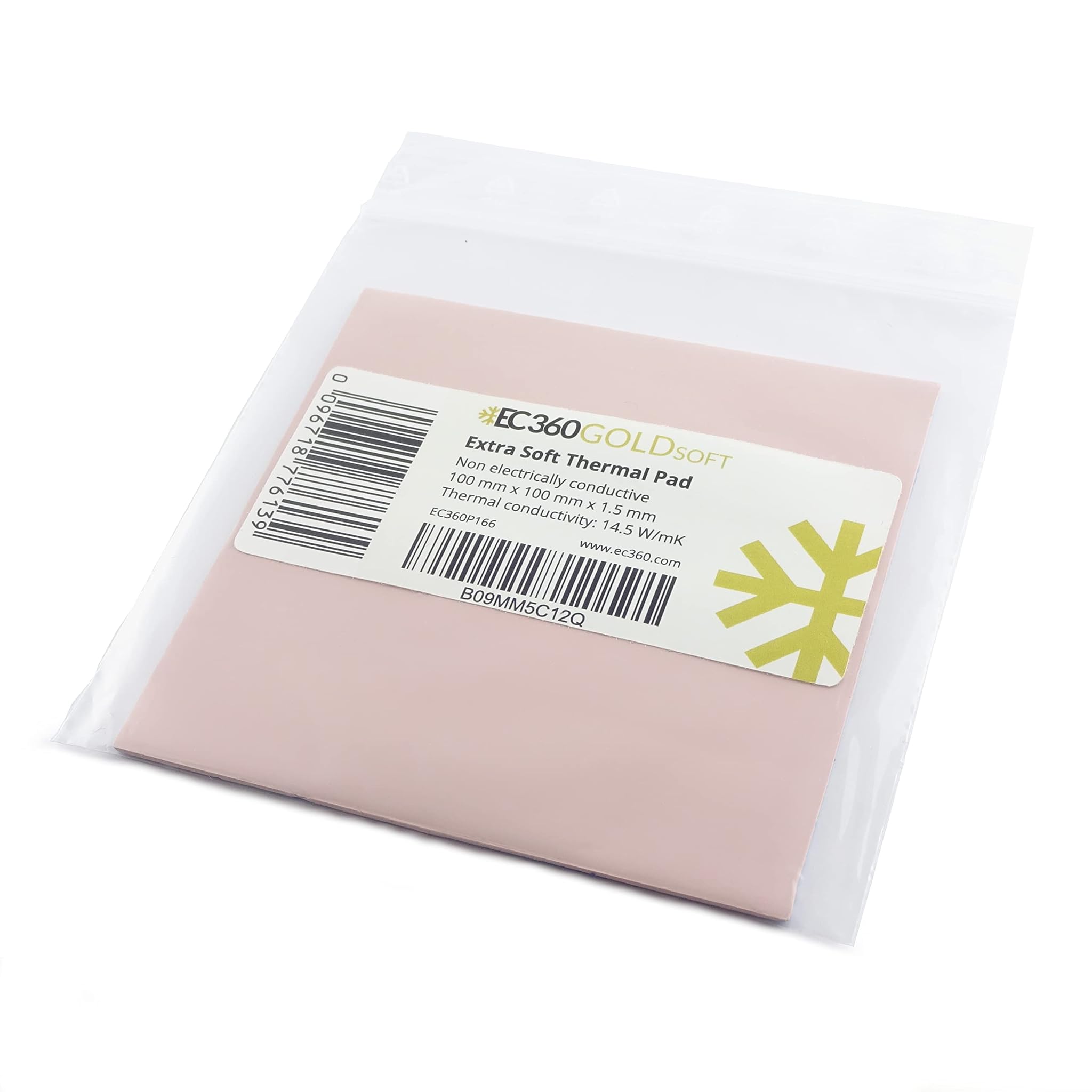 Gold Soft 14,5W/MK Pad termico (100 x 100 x 1,5 mm, Soft)