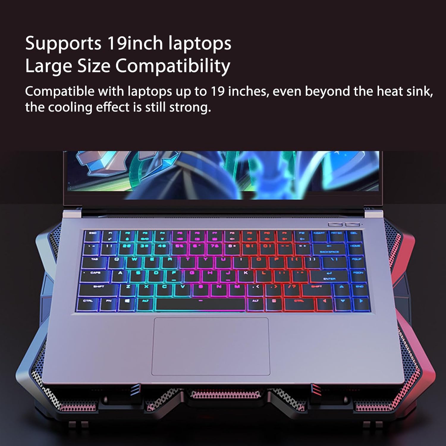 Tosuny Tappetino Raffreddamento Notebook RGB - immagine 6