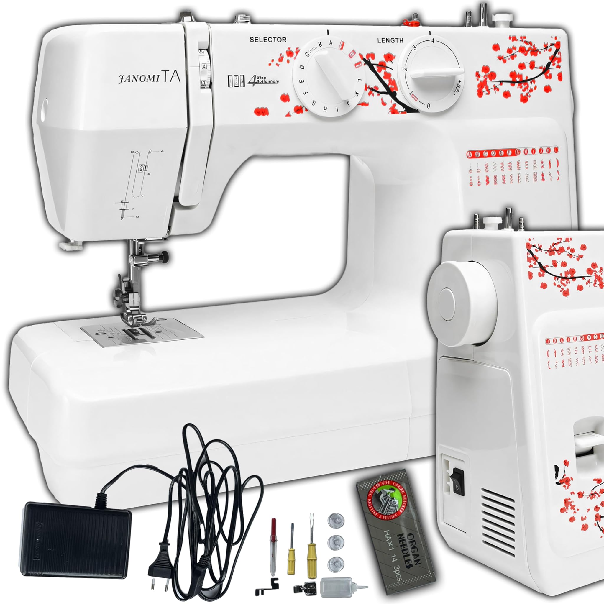 Retoo Macchina da Cucire 4 Livelli di Velocità, 48 Punti