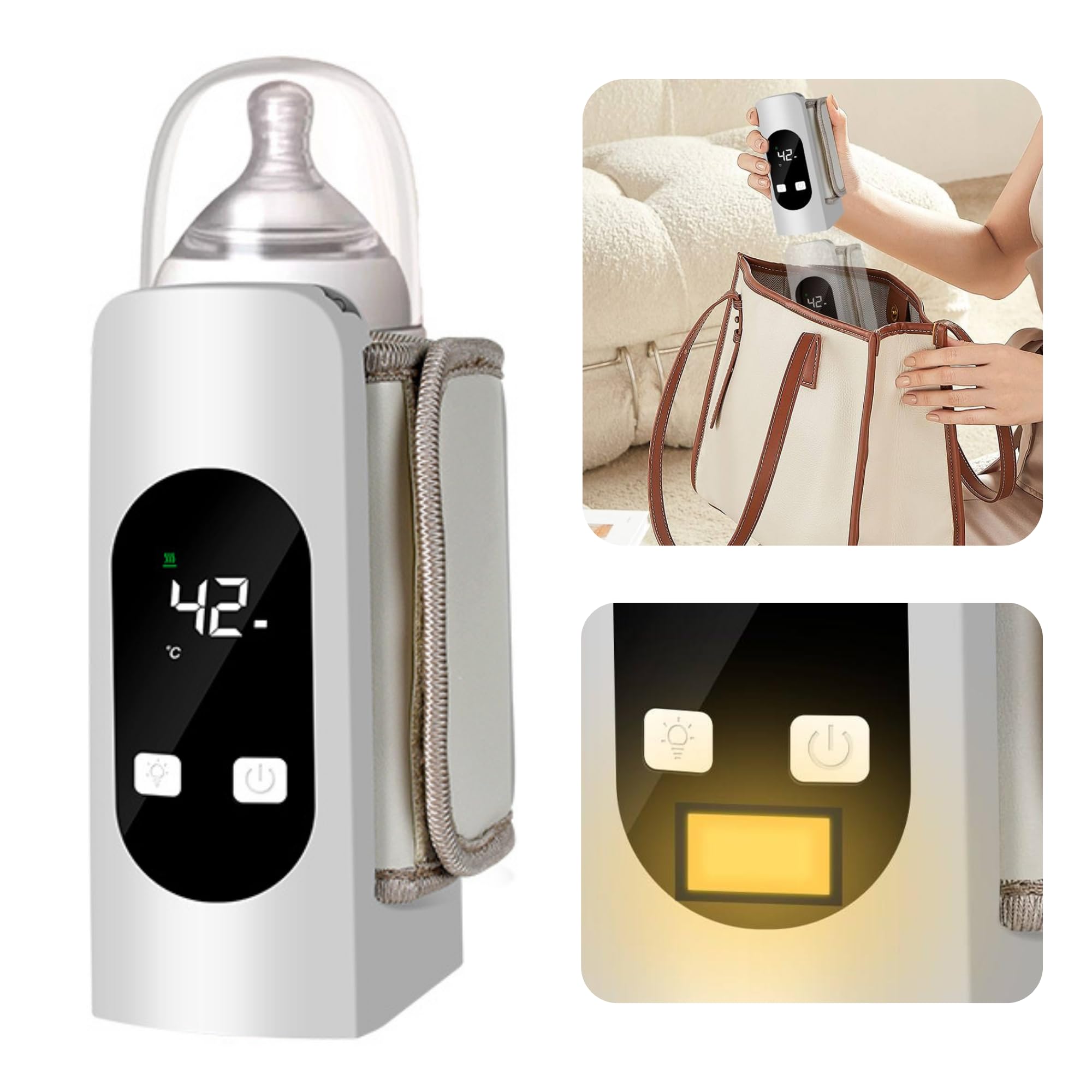 Scaldabiberon Portatile 9000 mAh con Schermo