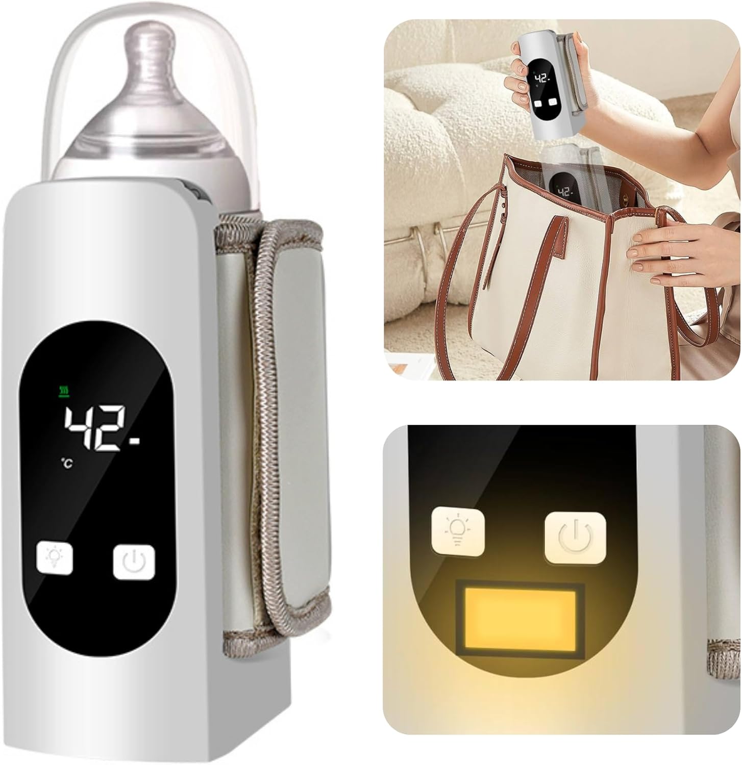 Scaldabiberon Portatile 9000 mAh con Schermo - immagine 1