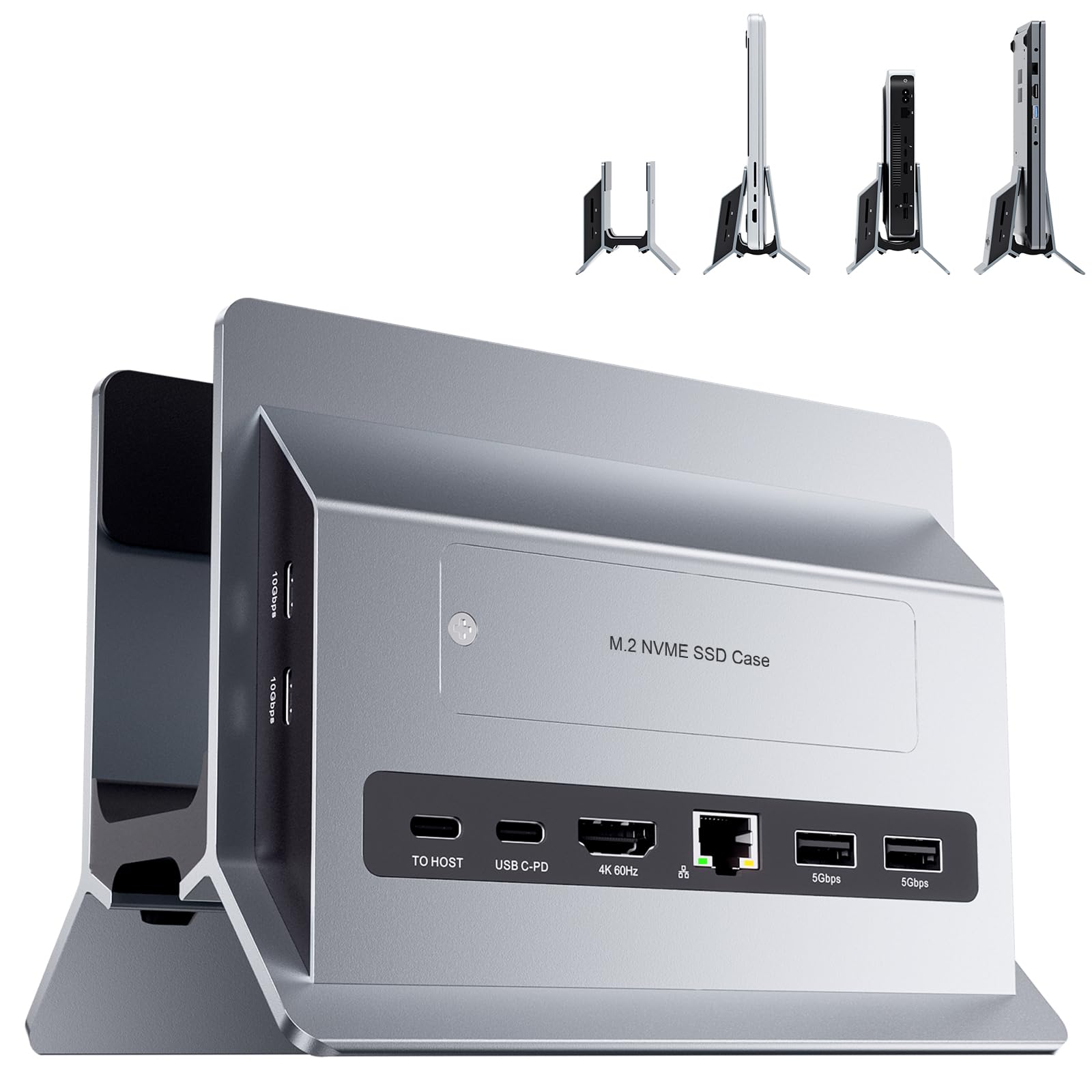 Pulwtop Docking Station Verticale USB C per Mac Mini