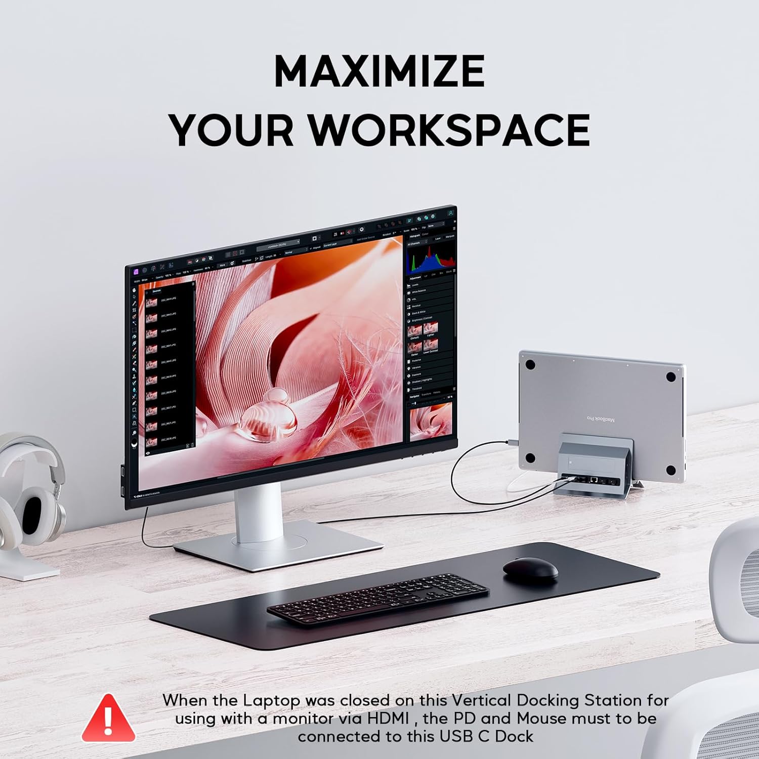 Pulwtop Docking Station Verticale USB C per Mac Mini - immagine 3