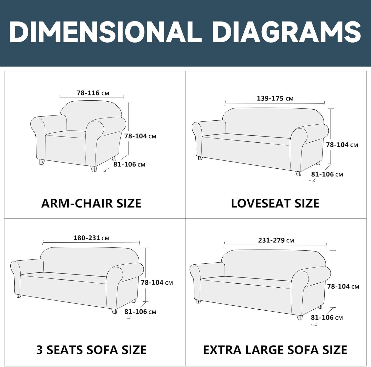 Ystyle Copridivano 4 Posti Elasticizzato, Caffè - immagine 4