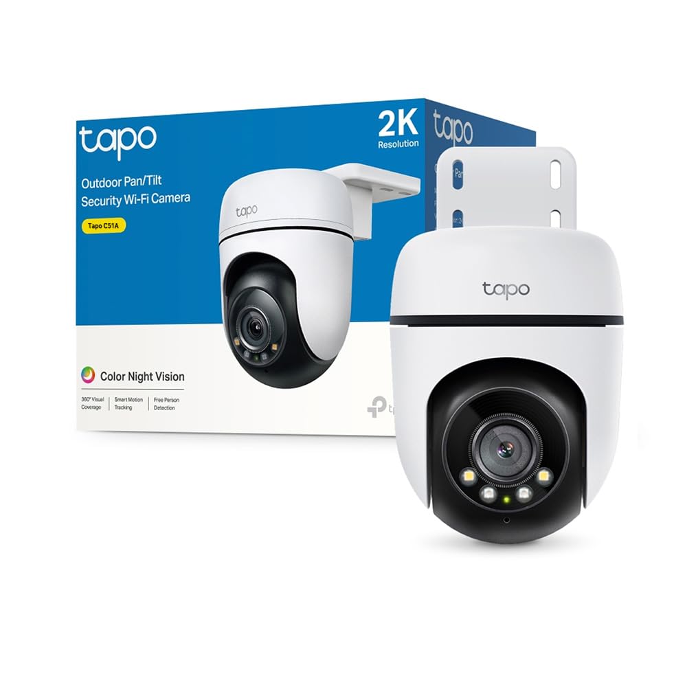 Tapo Telecamera Wi-Fi Esterno 2K 3MP 360° IP65