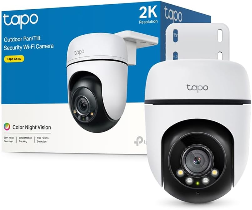 Tapo Telecamera Wi-Fi Esterno 2K 3MP 360° IP65 - immagine 1