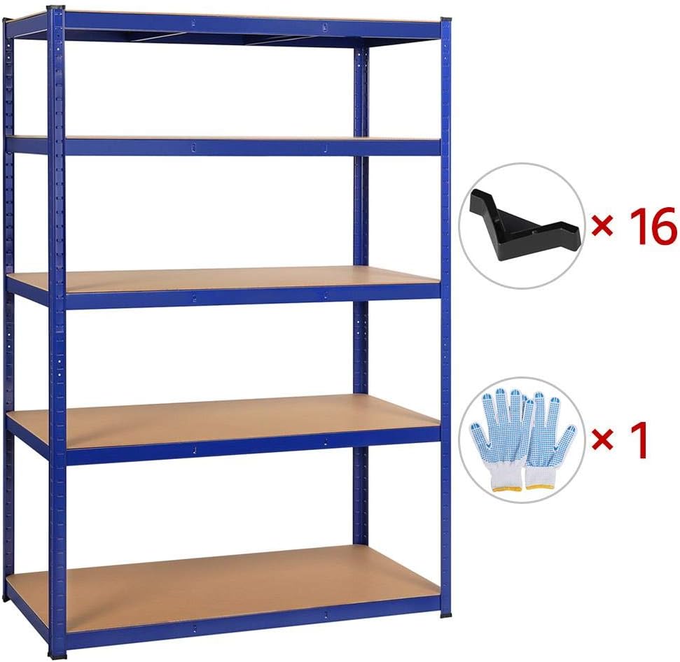 Yaheetech Scaffale da Garage 5 Ripiani 180x120x60 cm - immagine 5