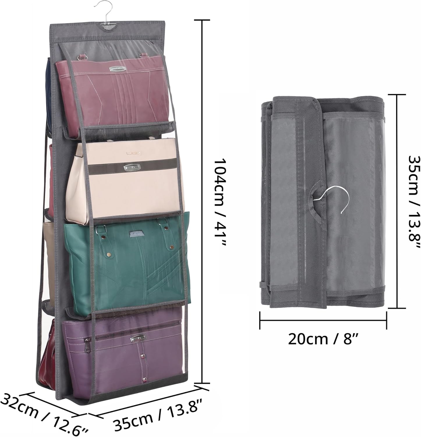 Winter Shore Portaborse da Armadio Appendibile - Set da 2 - immagine 3