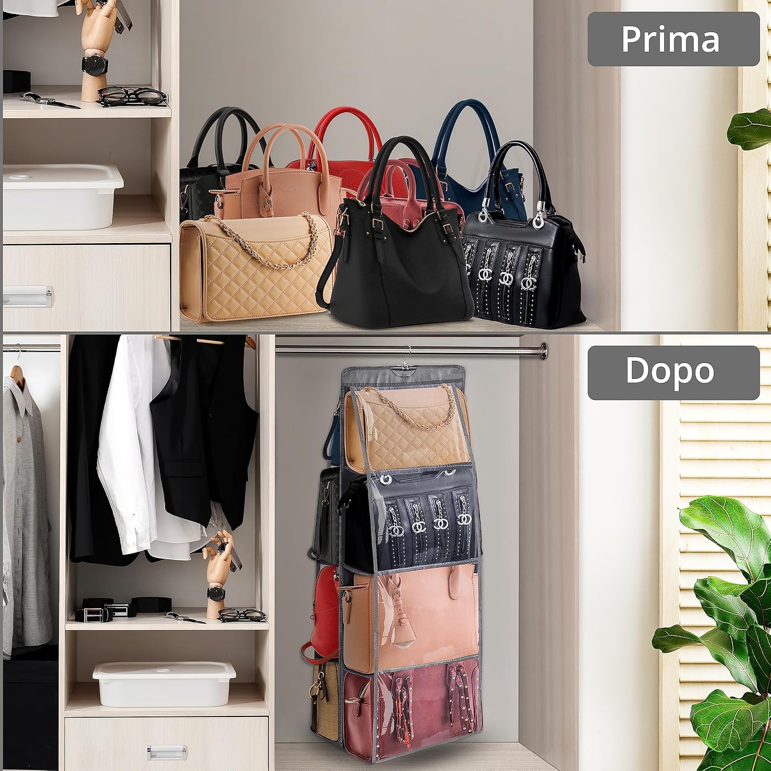 Winter Shore Portaborse da Armadio Appendibile - Set da 2 - immagine 5