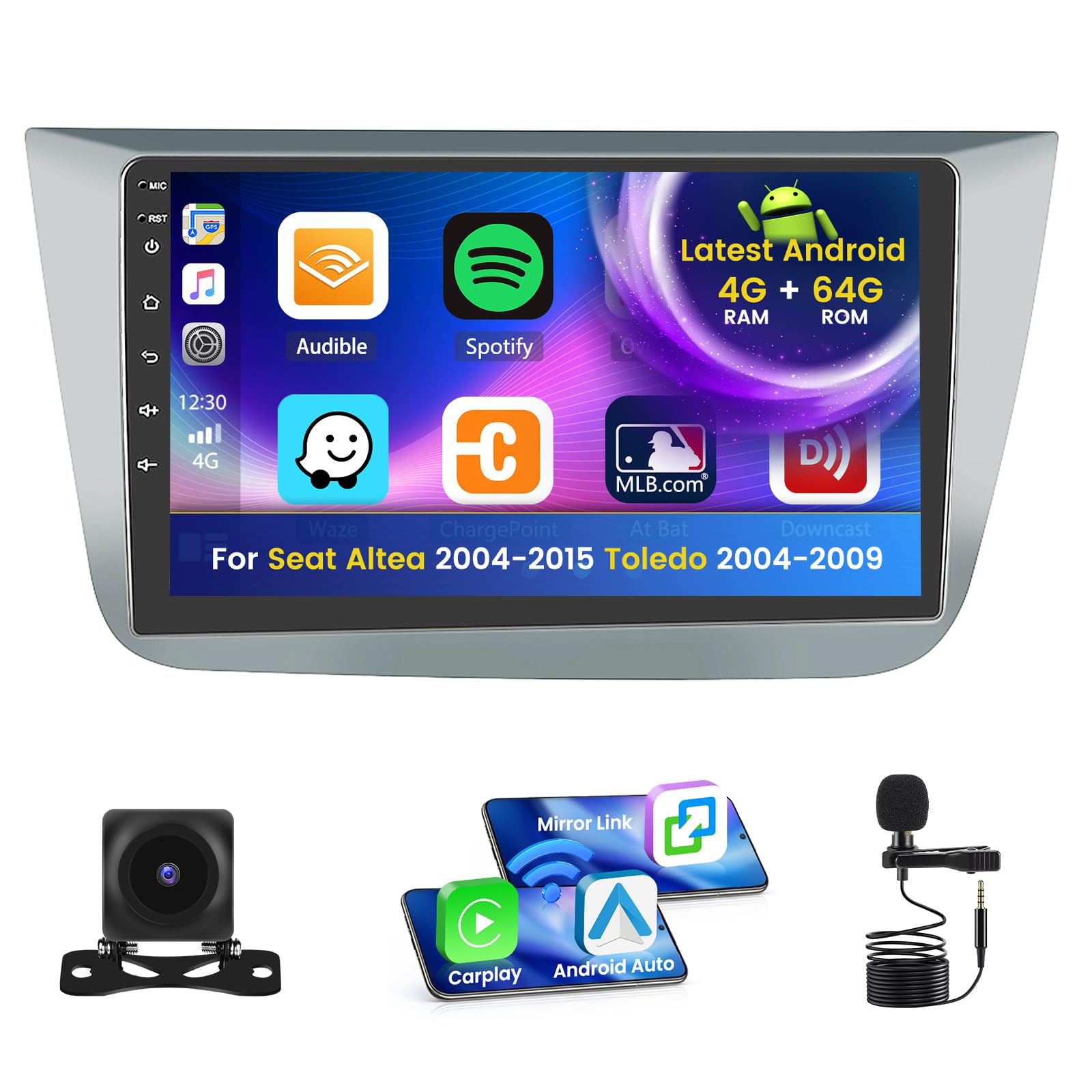 Autoradio Android 15 per Seat Altea/Toledo (2004-2015)