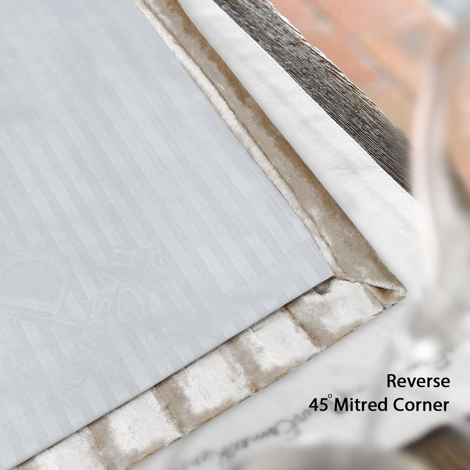 Always4u Tenda Oscurante 100% in Velluto a Righe, Champagne - immagine 8