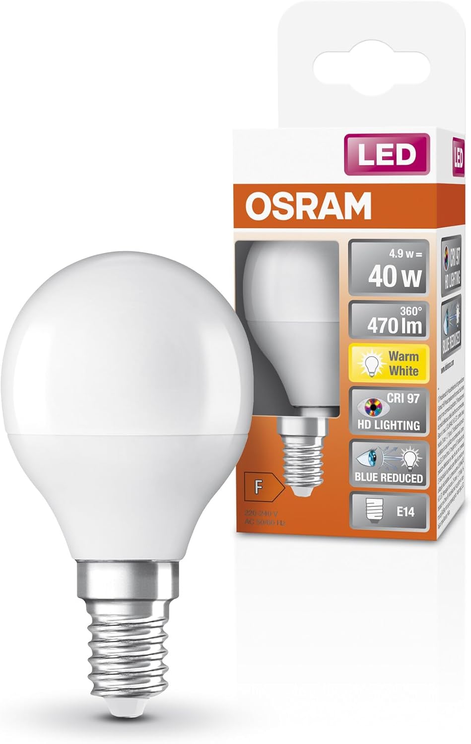Osram SUPERSTAR+ CLASSIC P 40 FR - Lampada LED E14 4.9W