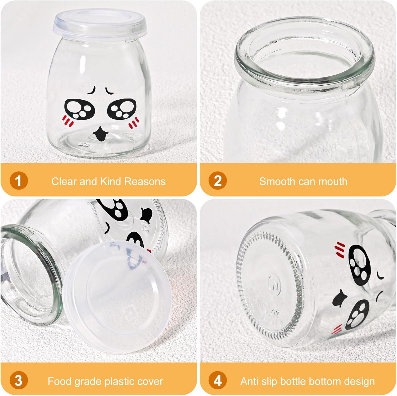 Mumdoyal Vasetti per Yogurt con Coperchio (12 pezzi) - immagine 3