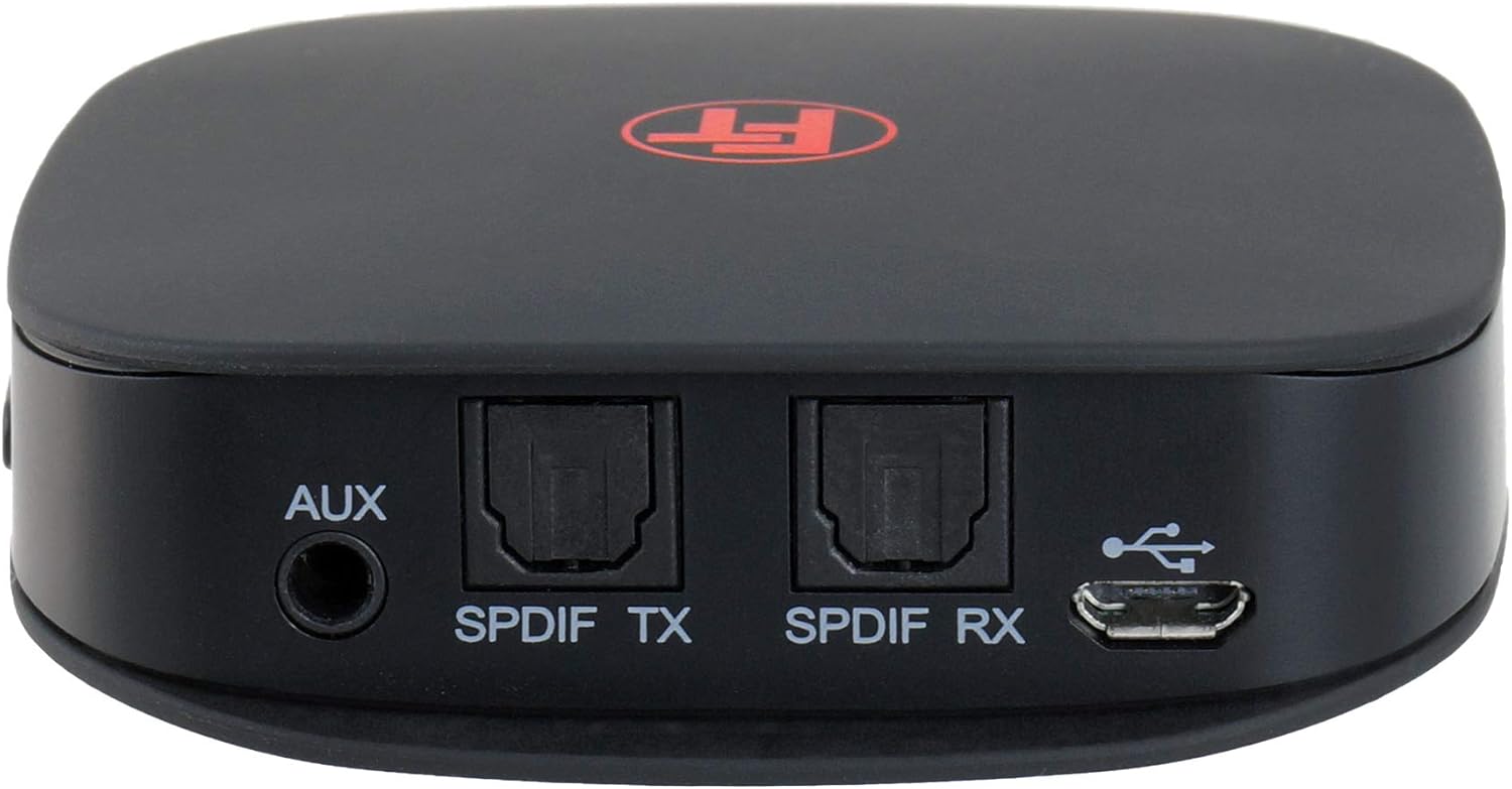 Feintech Trasmettitore Audio Bluetooth 5.0 aptX HD, Nero - immagine 3