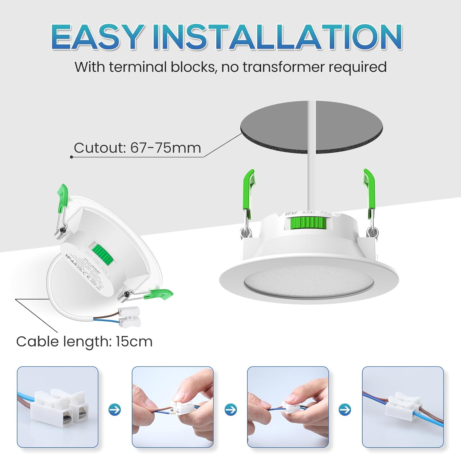 Alusso Lighting Faretto LED da Incasso 7W Dimmerabile - immagine 6