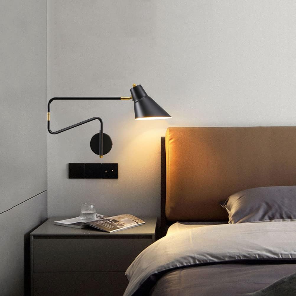 Applique da Parete Industriale E27 con Interruttore e Spina - immagine 4